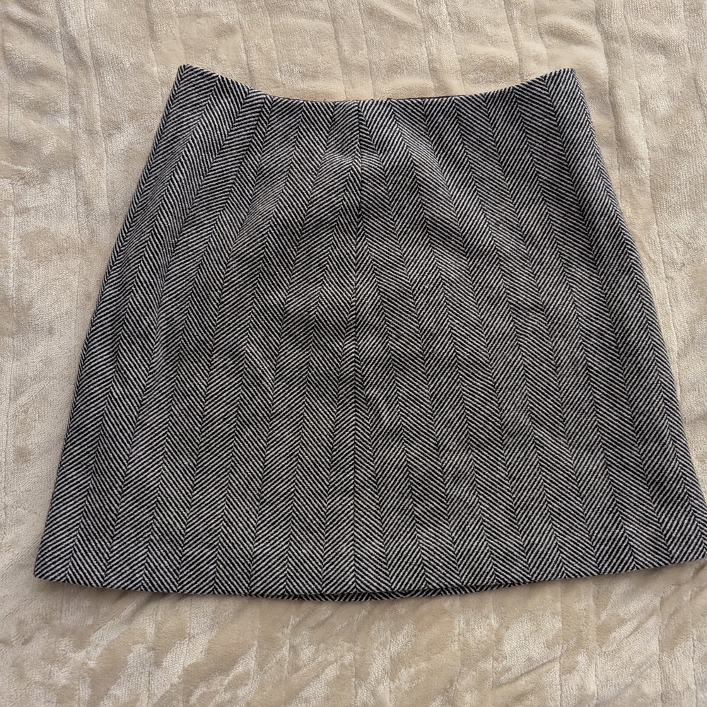 The Limited Black and White A-Line Skirt